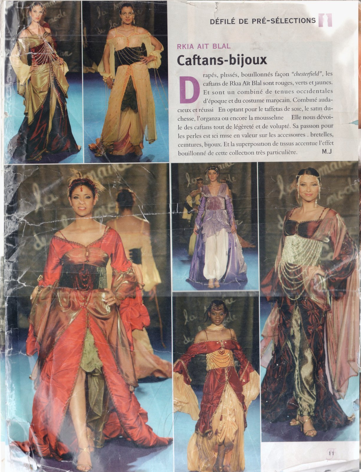 Caftans-bijoux de Rkia Ait Blal dans Femmes du Maroc en 2005